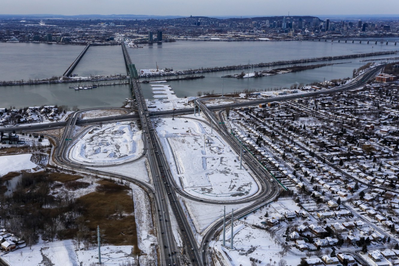Continuation of work on the East approach in Brossard for the new