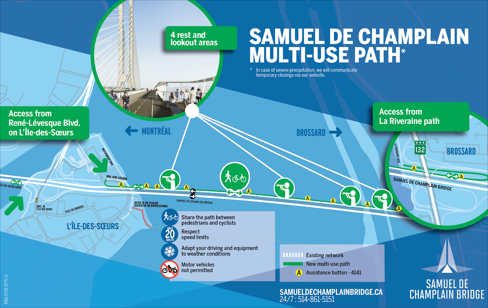 Infographic of the Samuel de Champlain Multi-use path